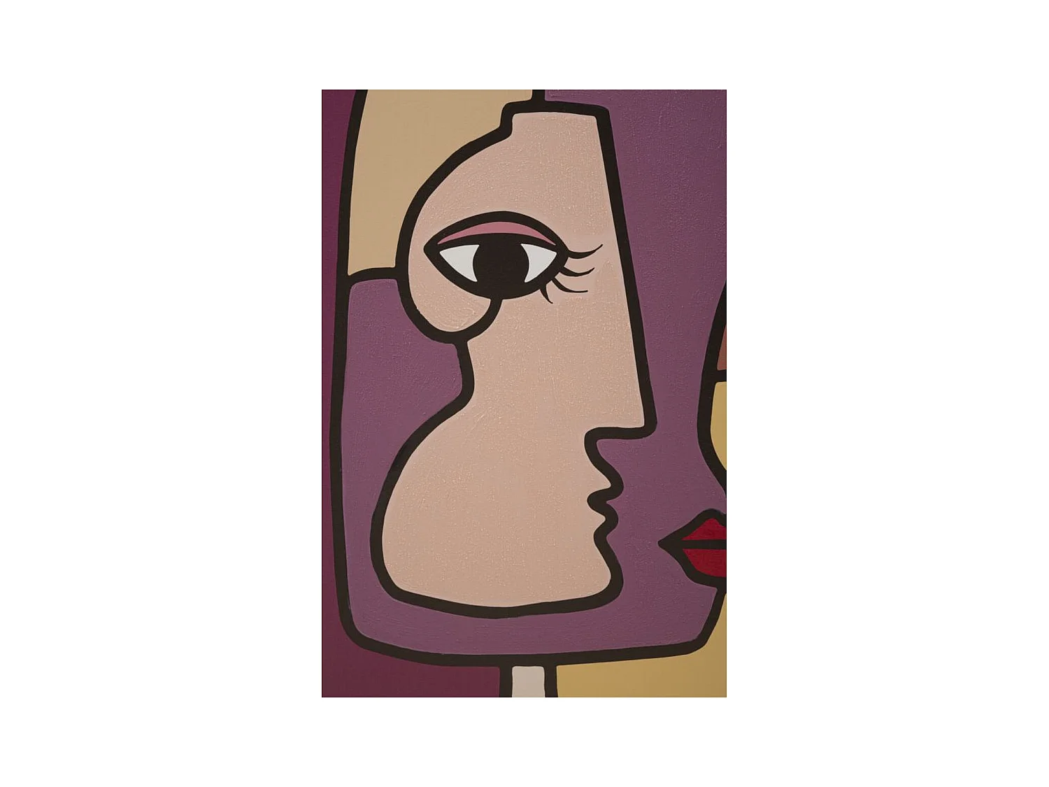 Wydruk na Płótnie Twarz 13, Wielokolorowy, 60x3x90 cm, Epikasa