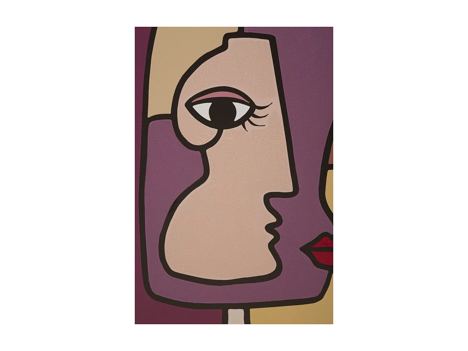 Wydruk na Płótnie Twarz 13, Wielokolorowy, 60x3x90 cm, Seven Design