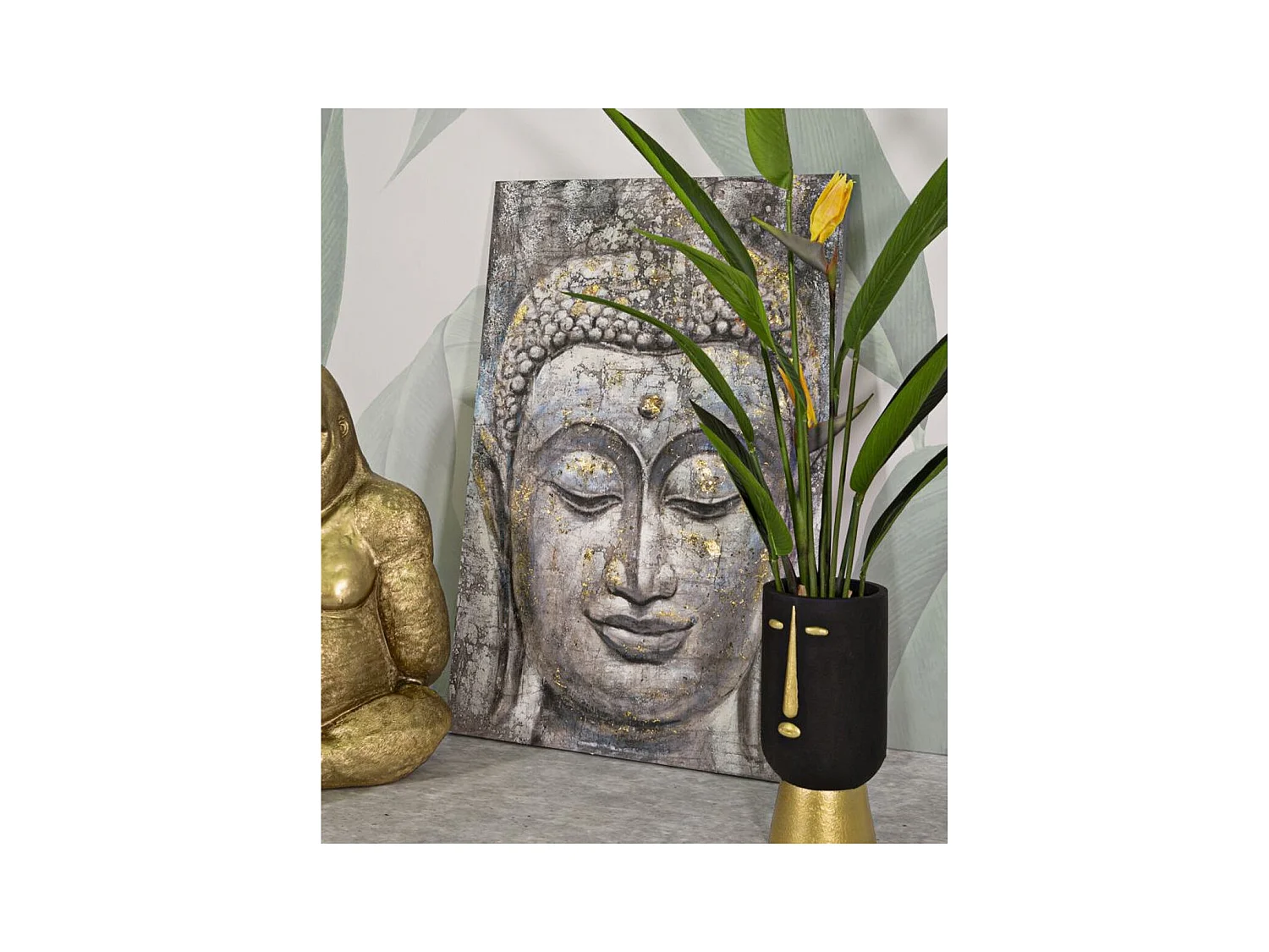 Stampa su Tela Buddah 1, Multicolore, 80x3x120 cm, Epikasa