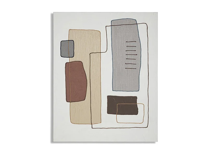 Stampa su Tela Geometrico 24, Multicolore, 80x2,8x100 cm, Epikasa