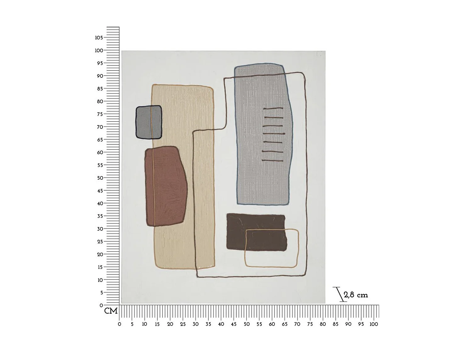 Wydruk na Płótnie Geometryczny 24, Wielokolorowy, 80x2,8x100 cm, Seven Design