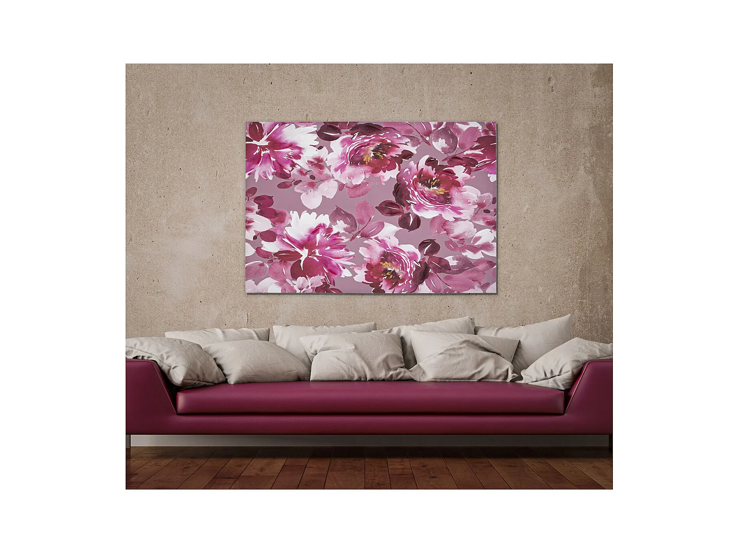 Stampa su Tela Fiori 60, Multicolore, 80x3x120 cm, Epikasa