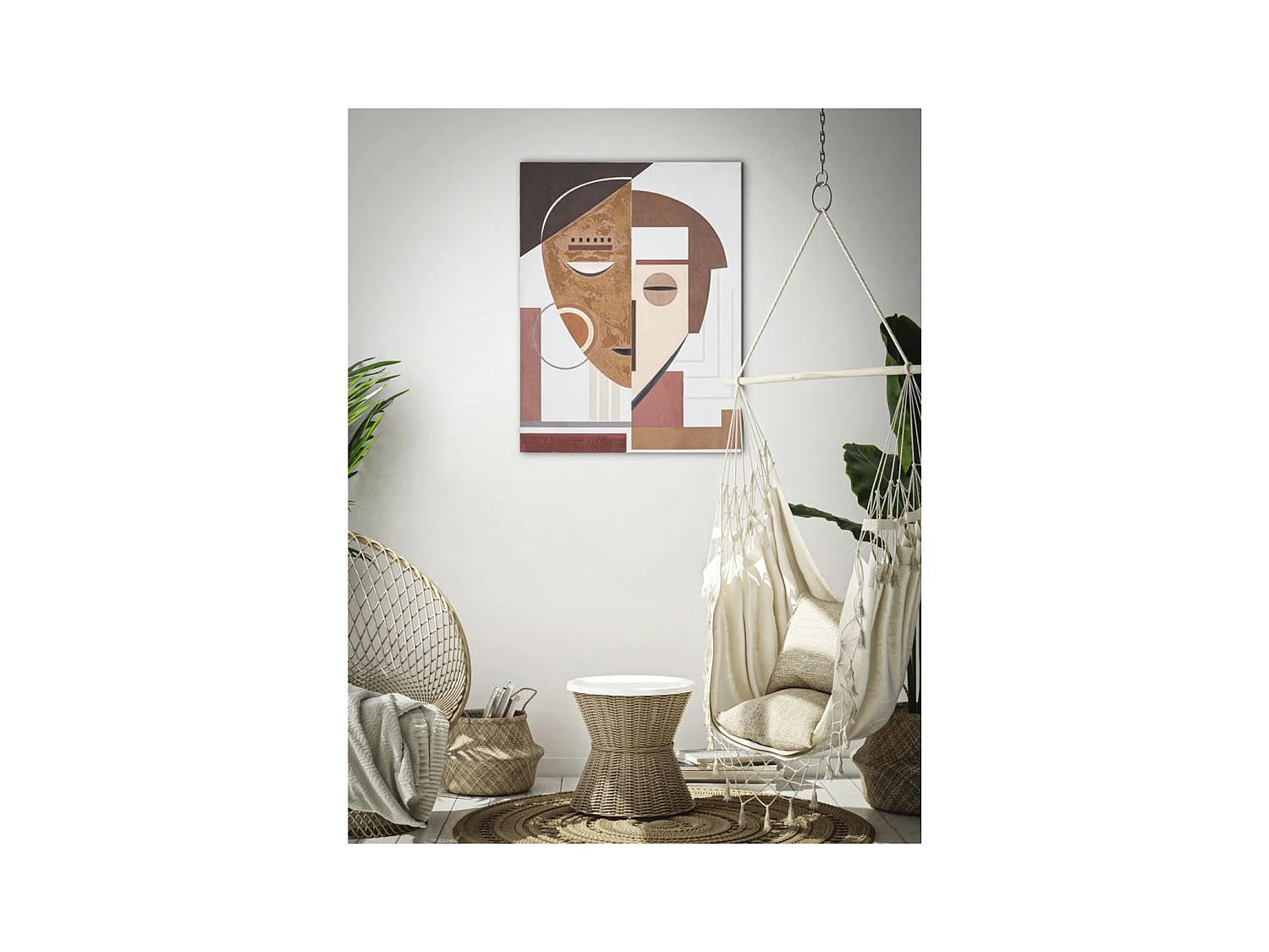 Wydruk na Płótnie Twarz 18, Wielokolorowy, 60x2,7x80 cm, Epikasa