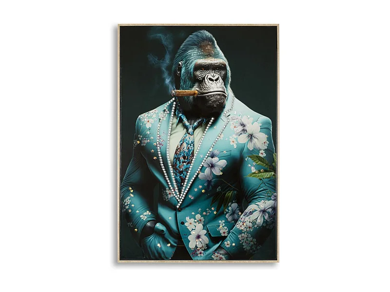 Afdrukken op Canvas Gorilla 5, Veelkleurig, 62x4x92 cm, Epikasa