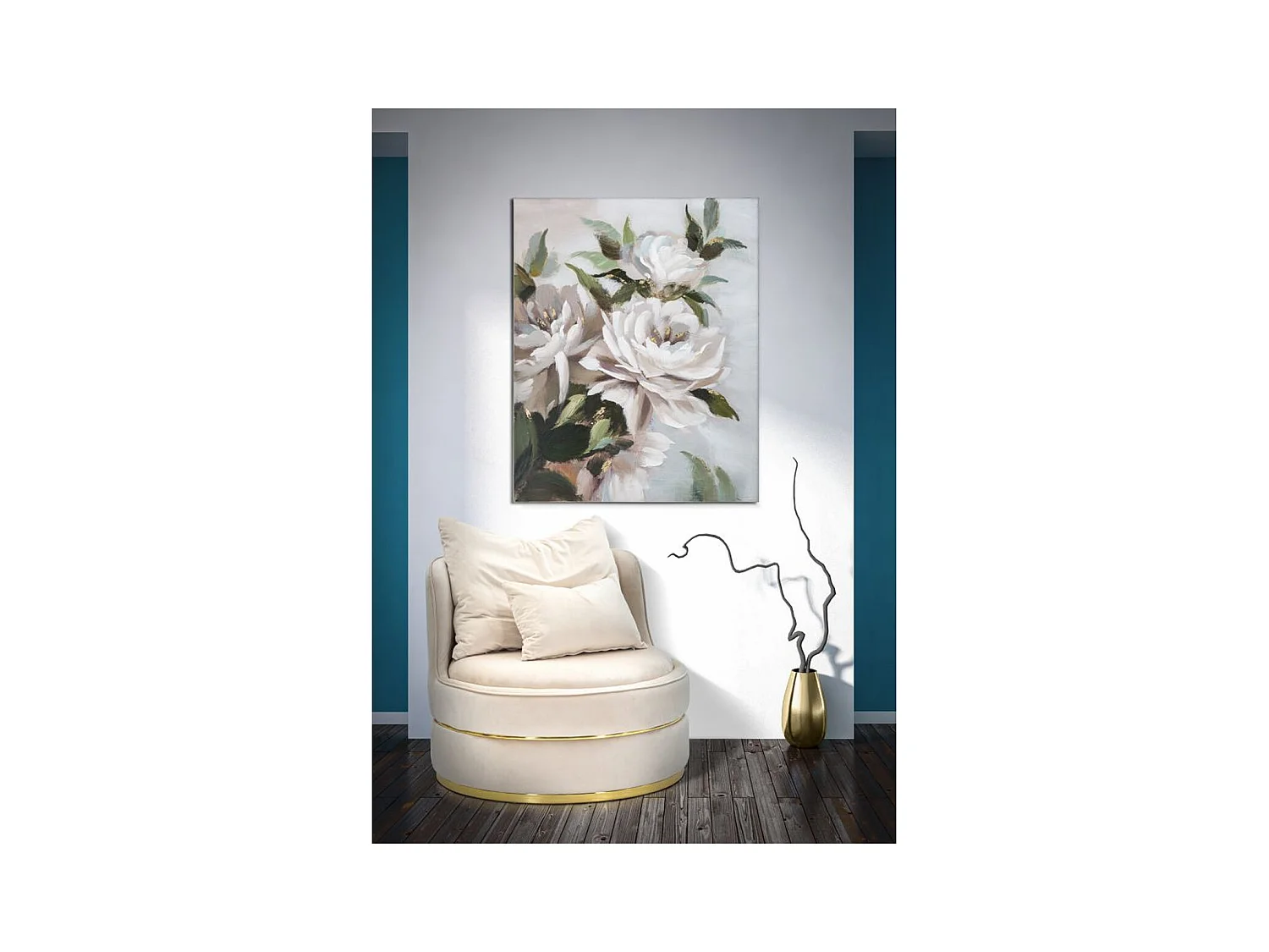 Afdrukken op Canvas Bloemen 67, Veelkleurig, 100x3,7x80 cm, Epikasa