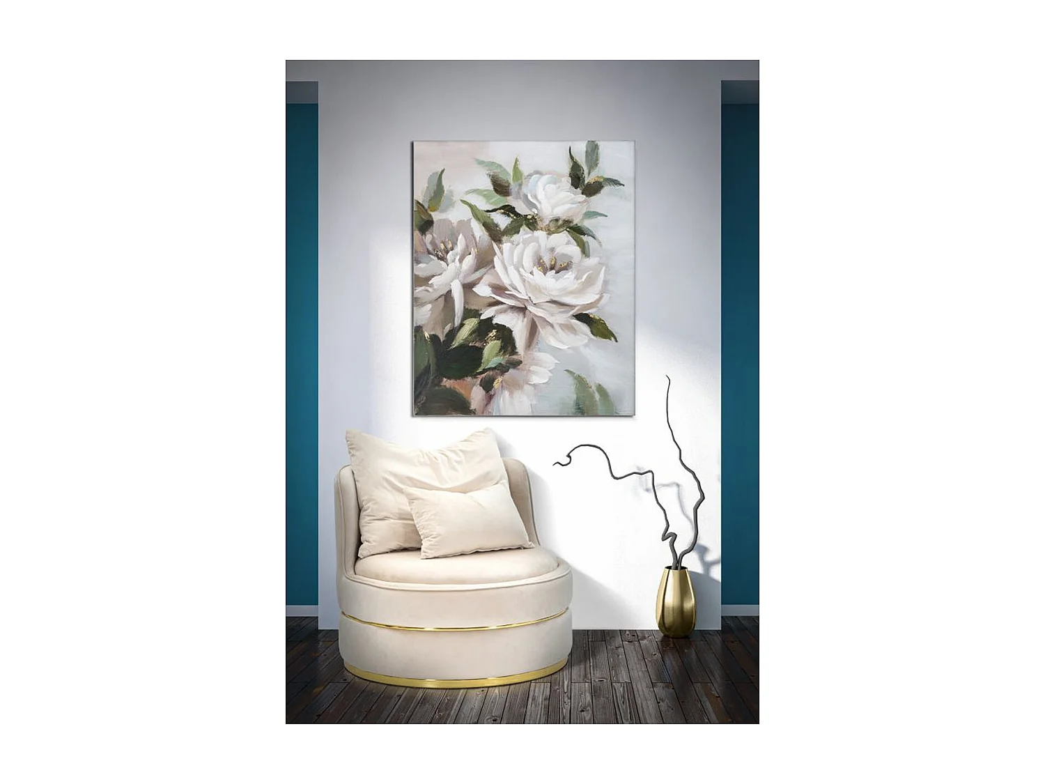 Wydruk na Płótnie Kwiaty 67, Wielokolorowy, 100x3,7x80 cm, Seven Design