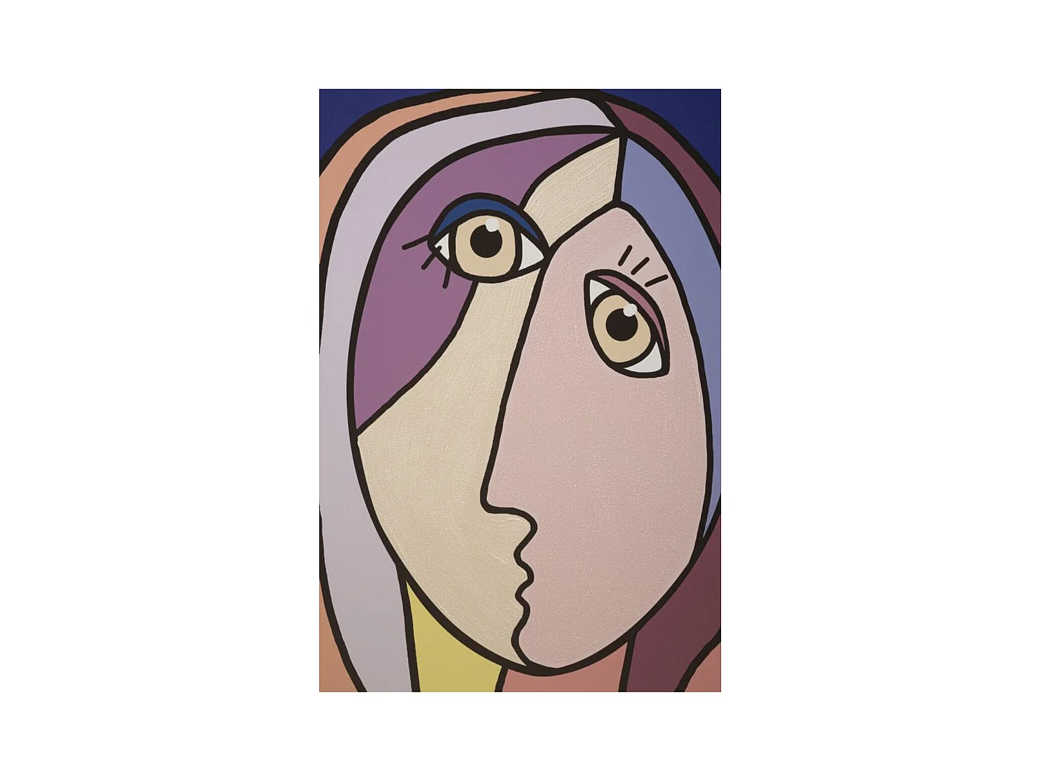 Stampa su Tela Viso 12, Multicolore, 80x3x120 cm, Epikasa