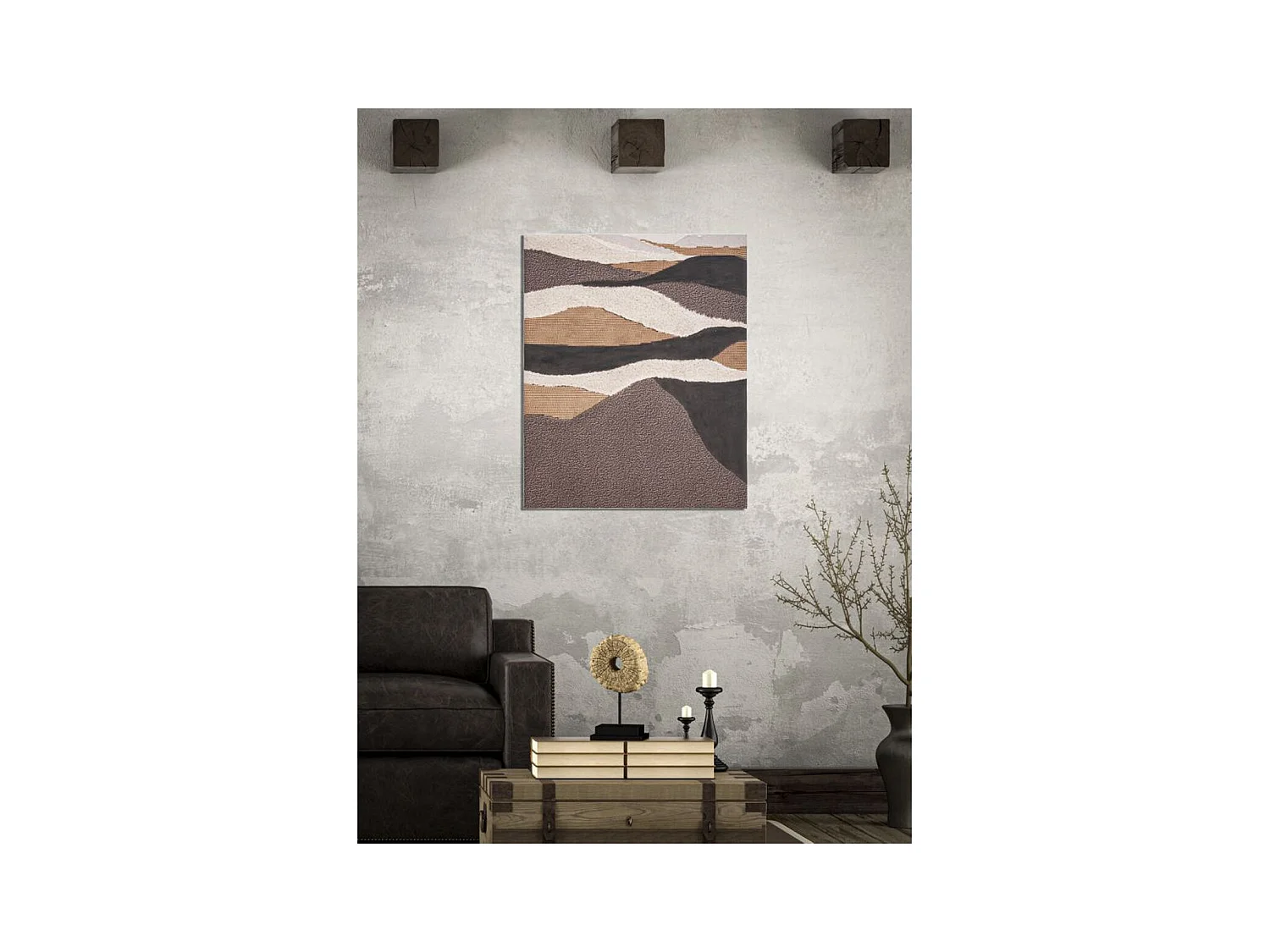 Afdrukken op Canvas Berg, Veelkleurig, 80x3,7x100 cm, Epikasa