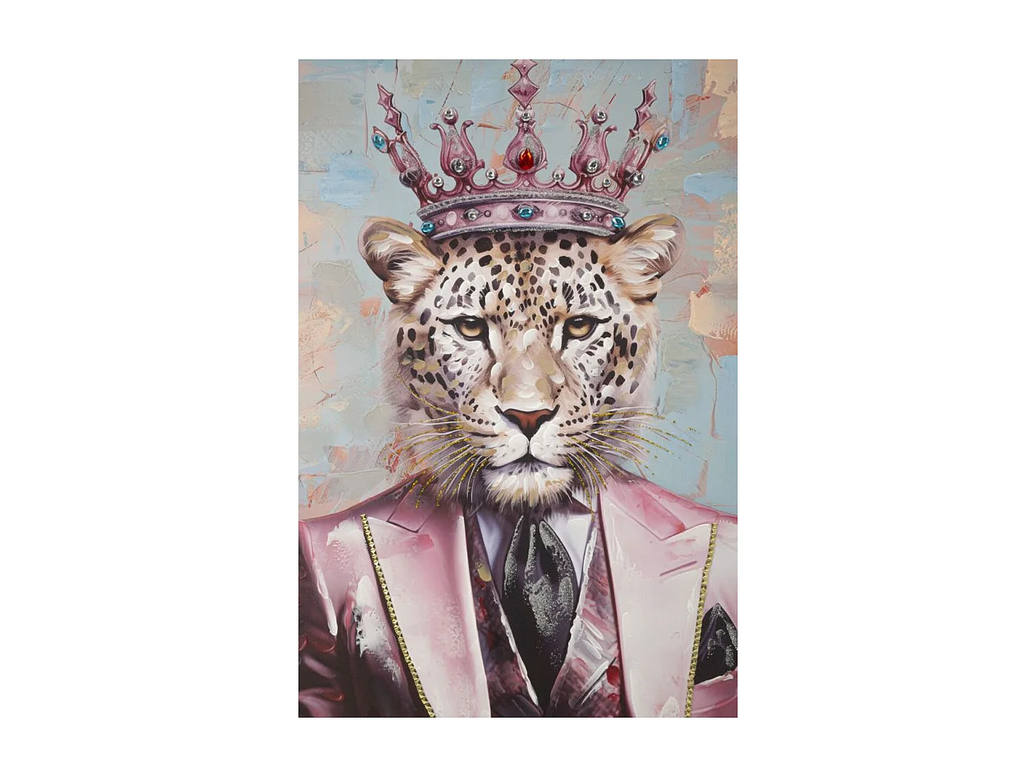 Impression sur Toile Lion 1, Multicouleur, 82x4,5x122 cm, Epikasa