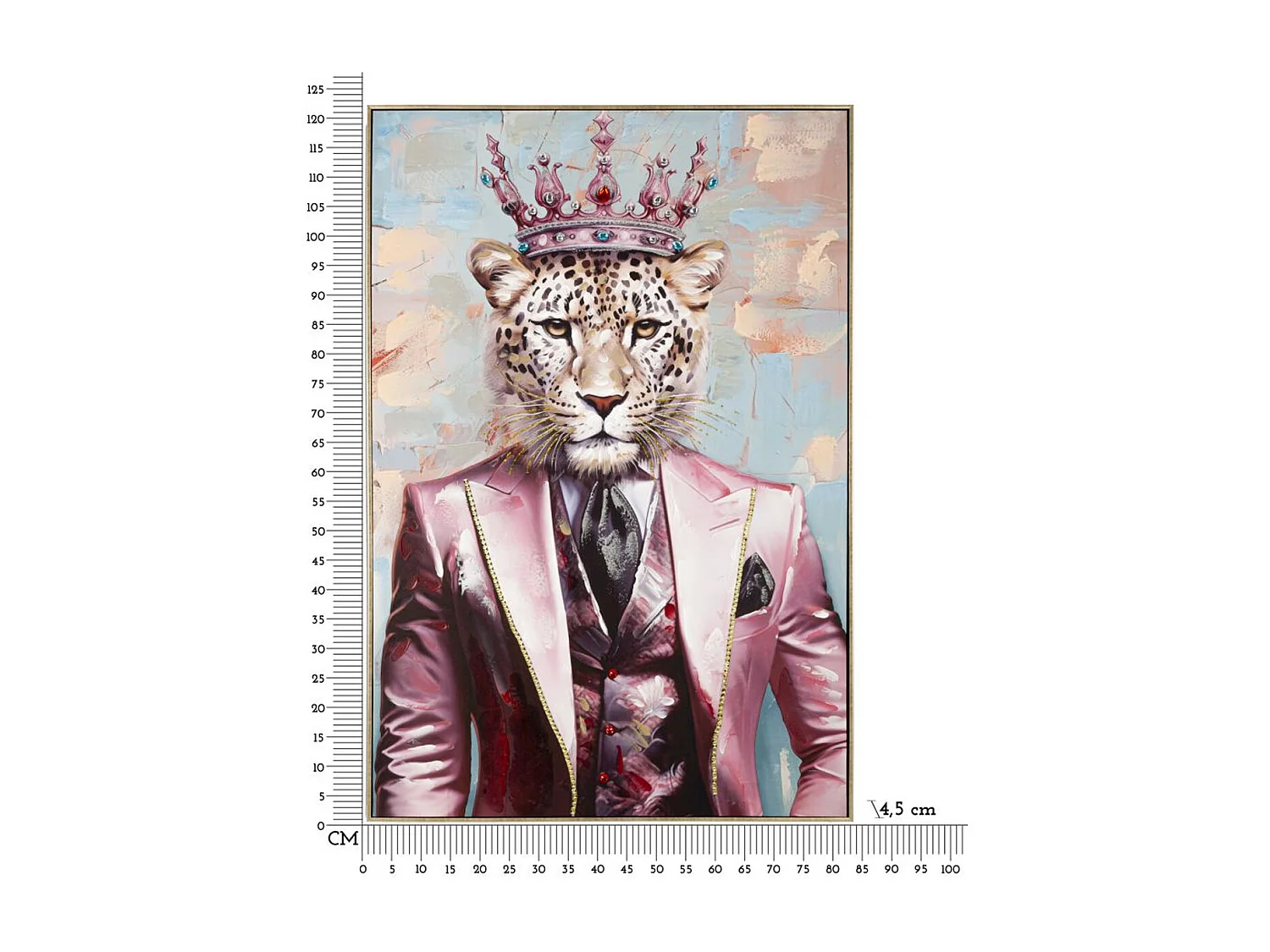 Impression sur Toile Lion 1, Multicouleur, 82x4,5x122 cm, Epikasa