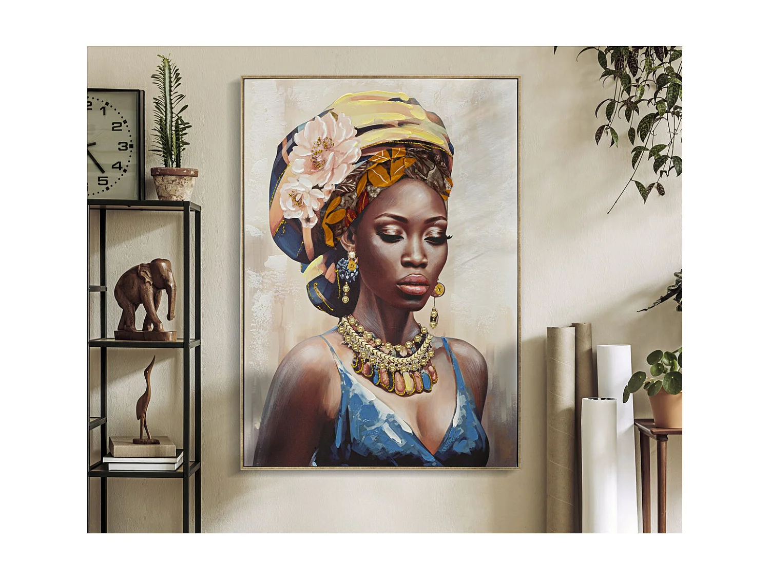 Afdrukken op Canvas Africa 20, Veelkleurig, 72x4,5x102 cm, Epikasa