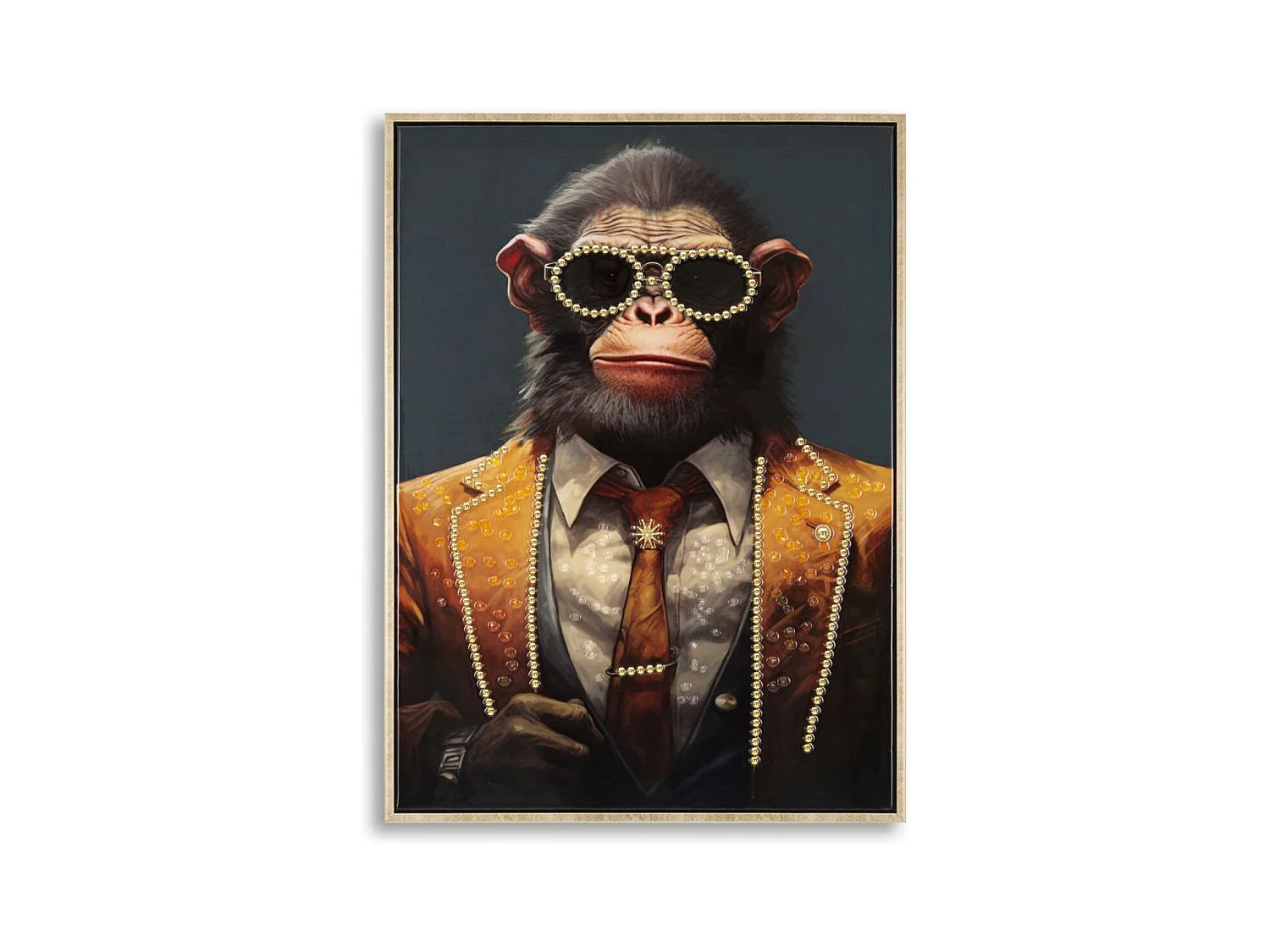 Impression sur Toile Singe 8, Multicouleur, 52,5x2,8x72,5 cm, Epikasa