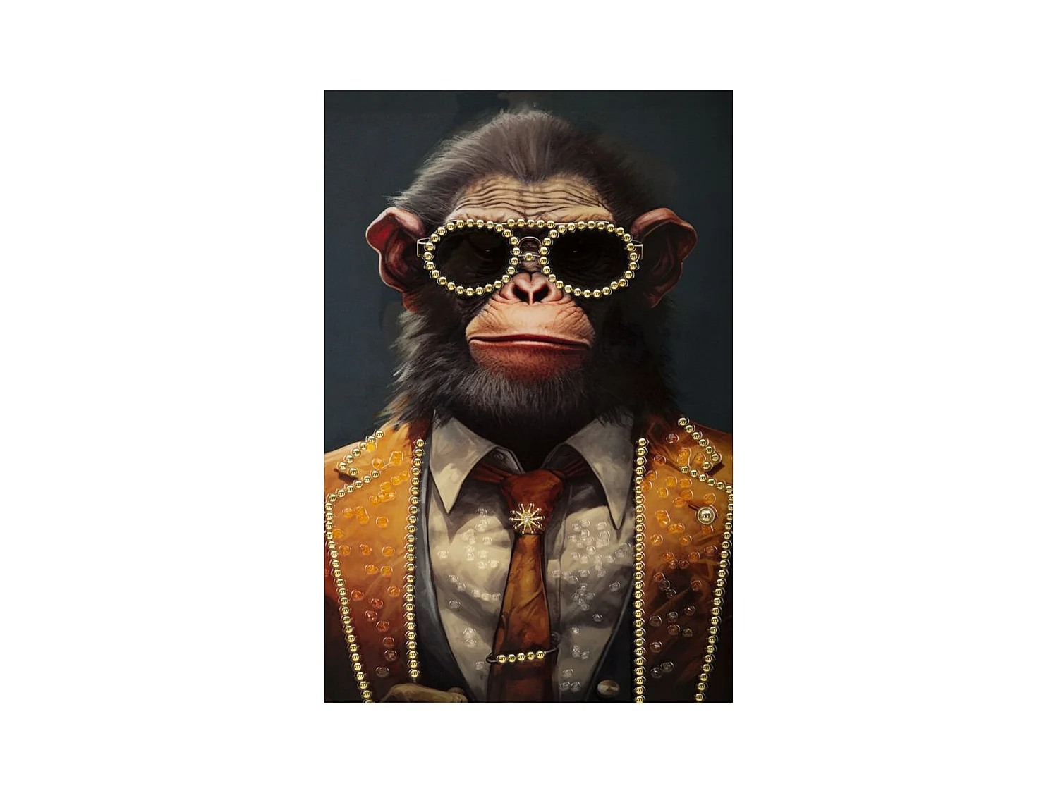 Wydruk na Płótnie Małpa 8, Wielokolorowy, 52,5x2,8x72,5 cm, Epikasa