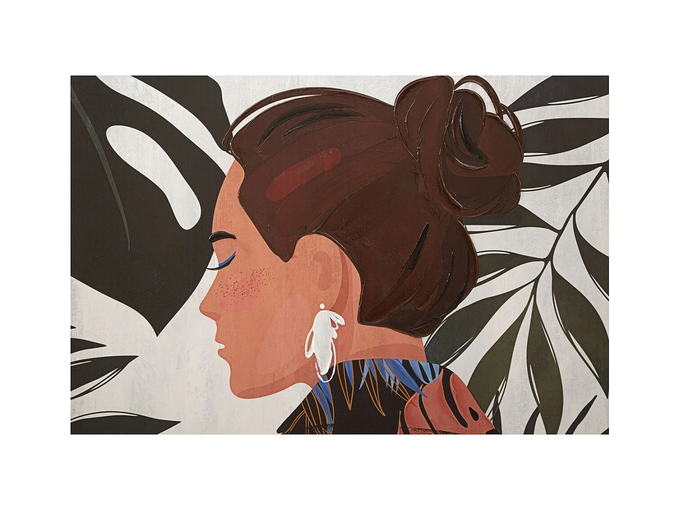 Wydruk na Płótnie Tropikalny, Wielokolorowy, 80x2,8x120 cm, Epikasa