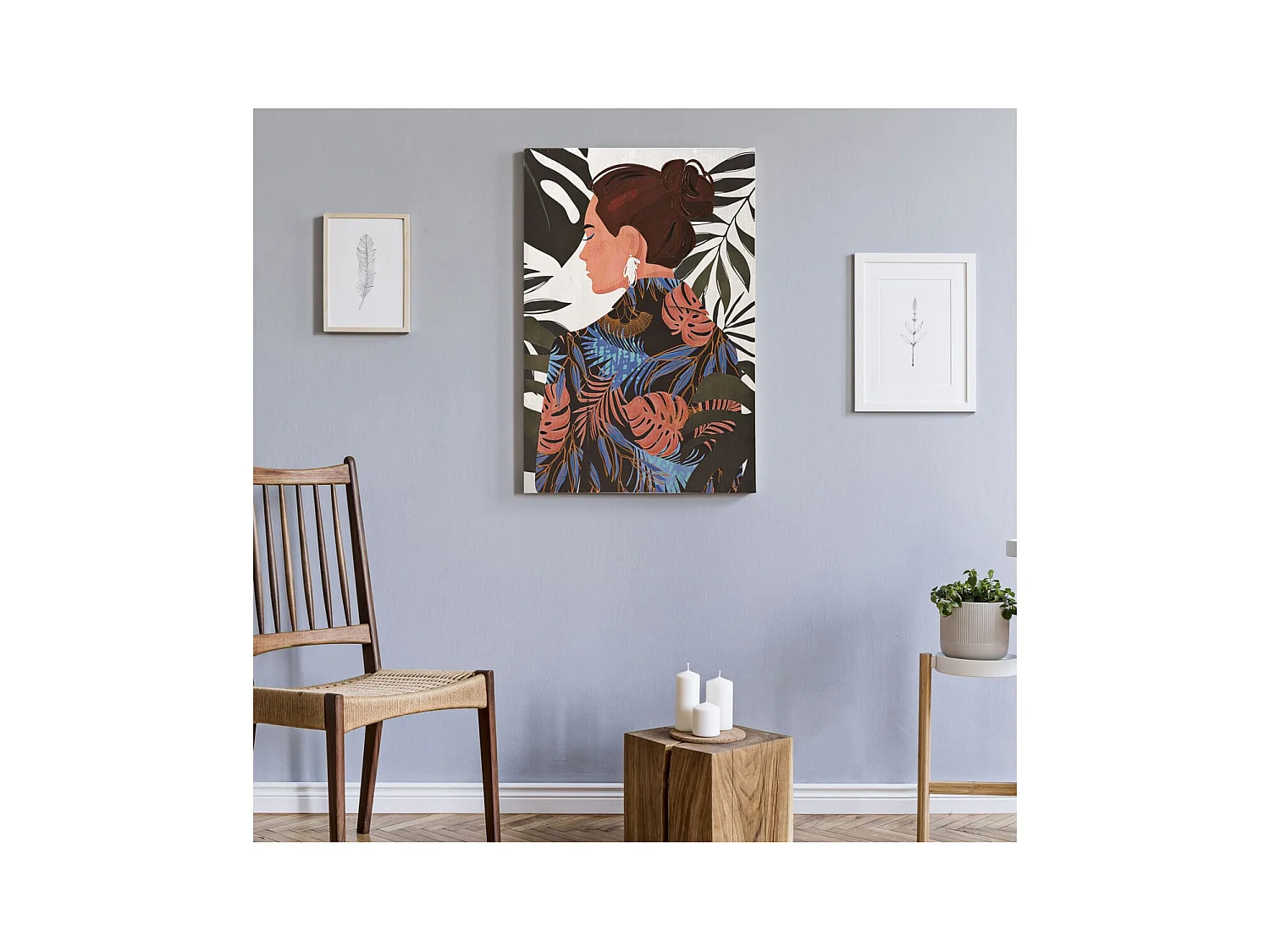 Wydruk na Płótnie Tropikalny, Wielokolorowy, 80x2,8x120 cm, Epikasa