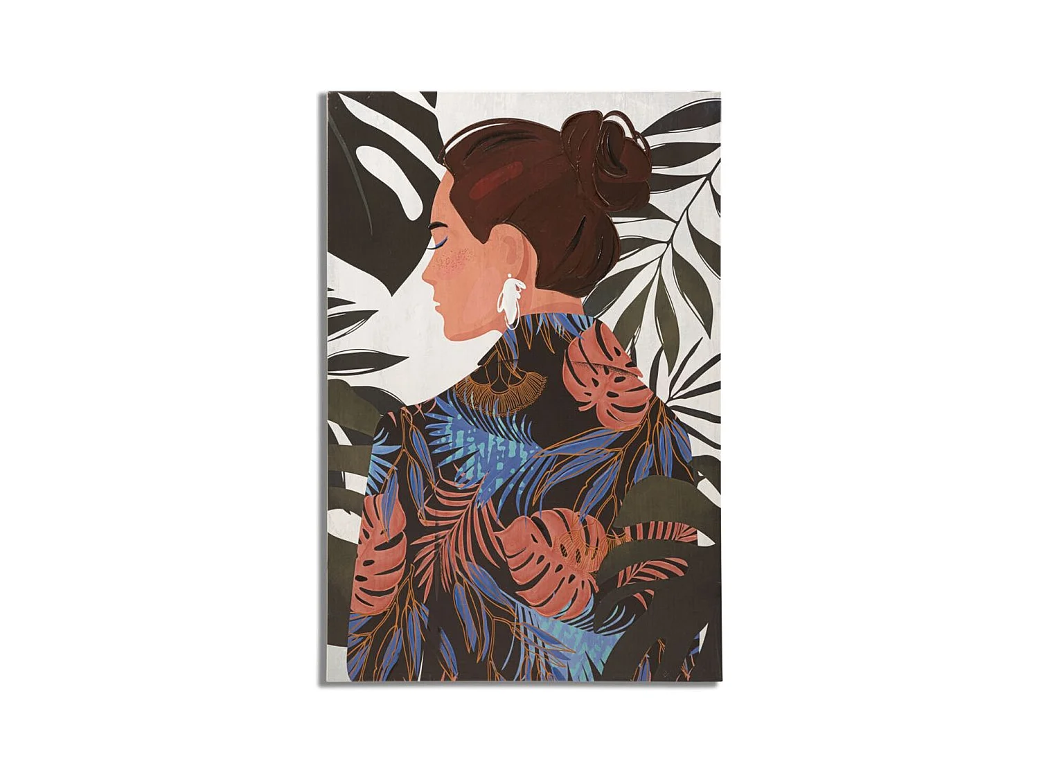 Impression sur Toile Tropical, Multicouleur, 80x2,8x120 cm, Epikasa