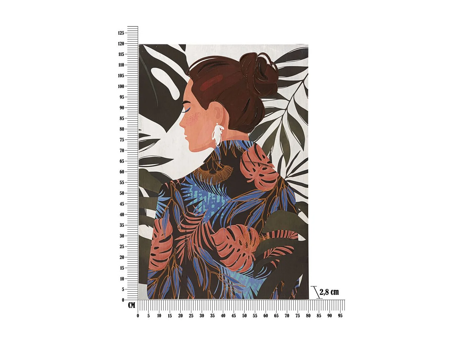 Wydruk na Płótnie Tropikalny, Wielokolorowy, 80x2,8x120 cm, Seven Design