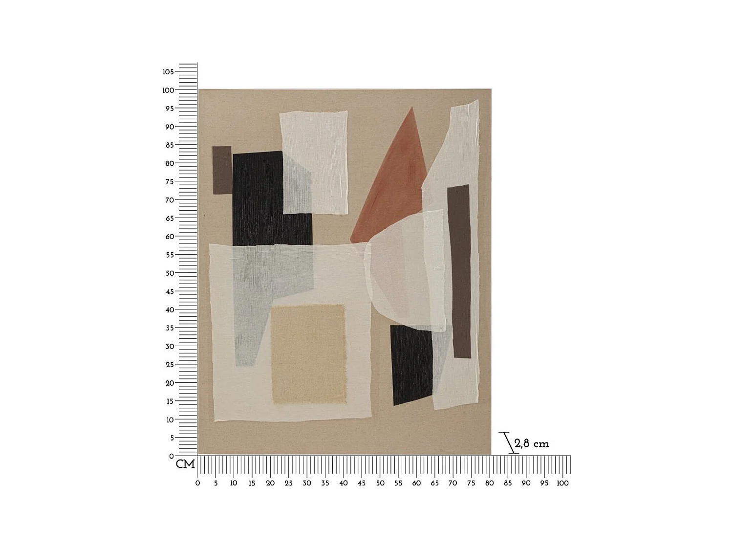 Wydruk na Płótnie Geometryczny 19, Wielokolorowy, 80x2,8x100 cm, Epikasa