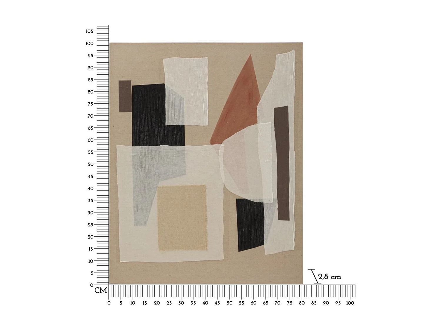 Wydruk na Płótnie Geometryczny 19, Wielokolorowy, 80x2,8x100 cm, Seven Design