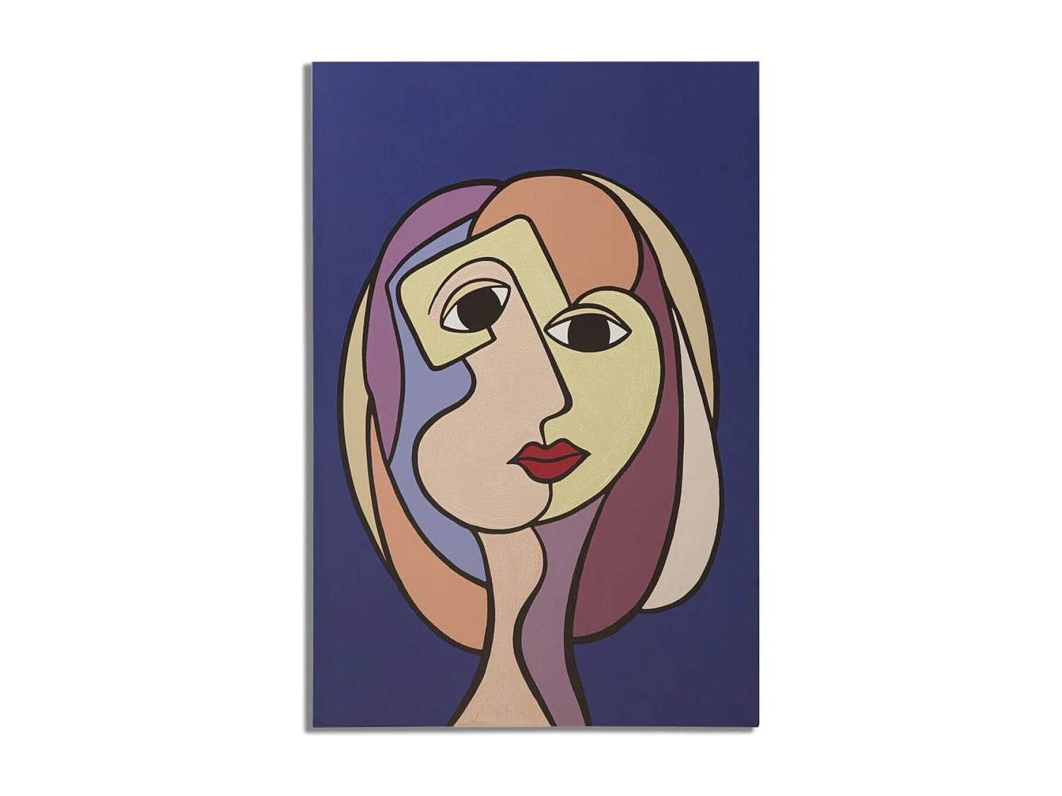 Afdrukken op Canvas Gezicht 11, Veelkleurig, 80x3x120 cm, Seven Design