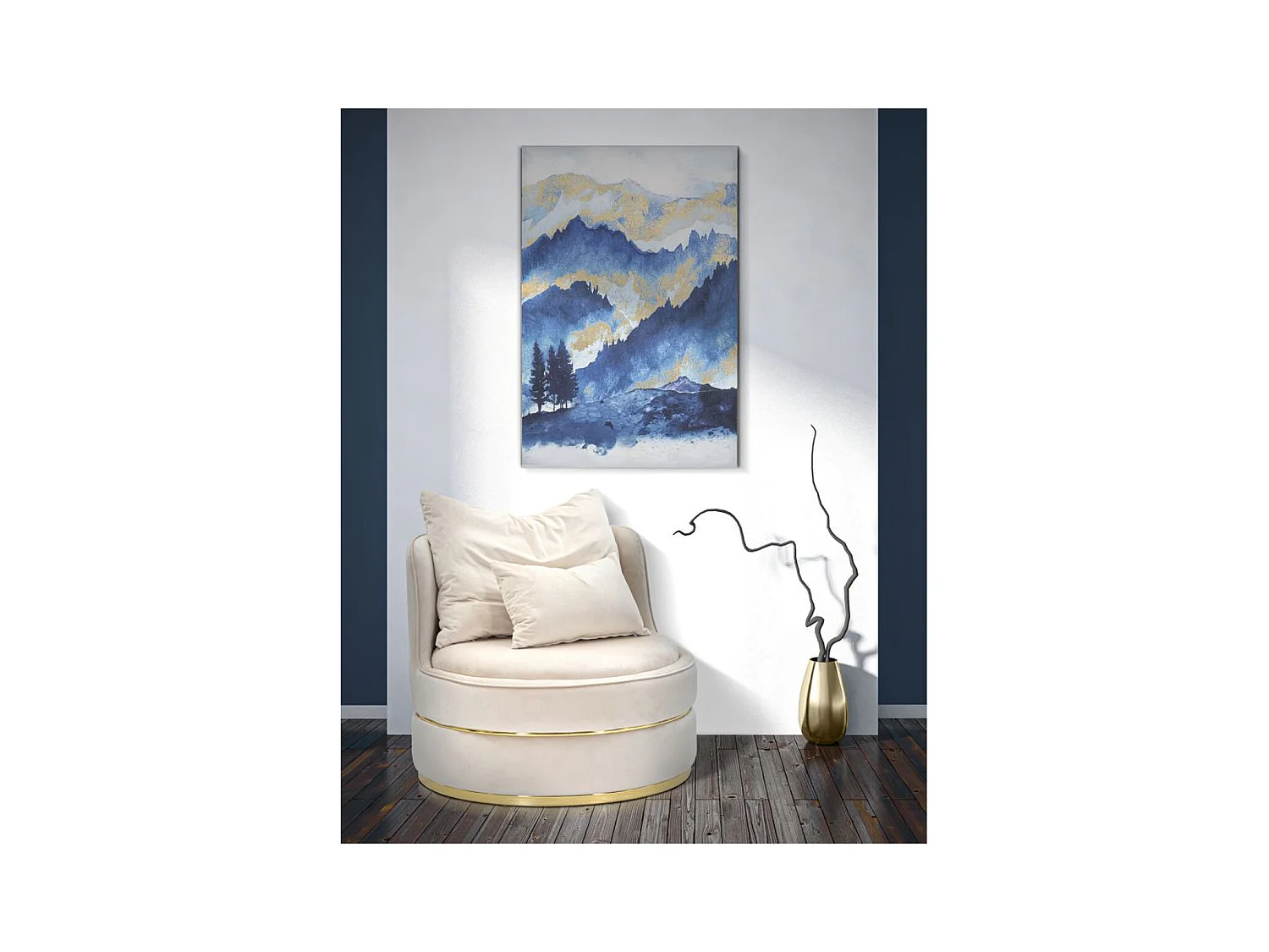 Stampa su Tela Marmo, Multicolore, 80x3x120 cm, Epikasa