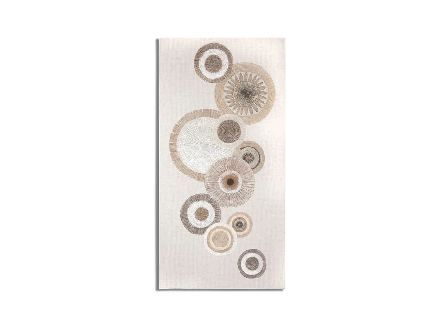 Impression sur Toile Cercles 29, Marron, 50x3,2x100 cm, Epikasa