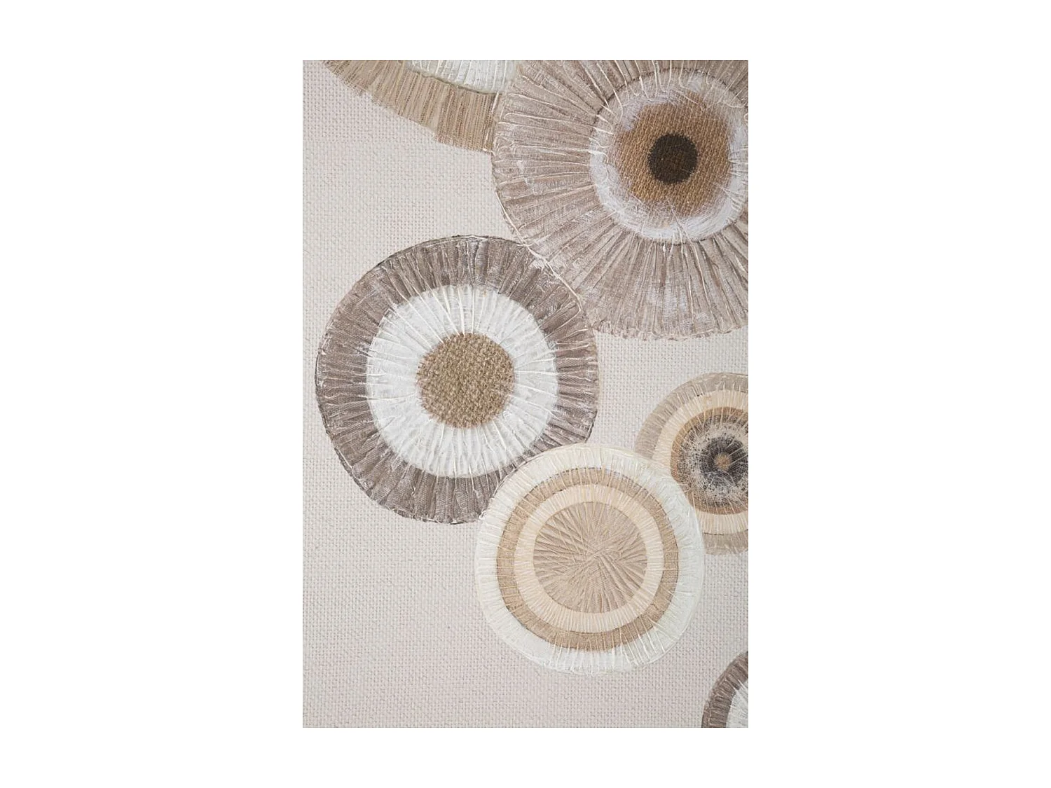 Impression sur Toile Cercles 29, Marron, 50x3,2x100 cm, Seven Design