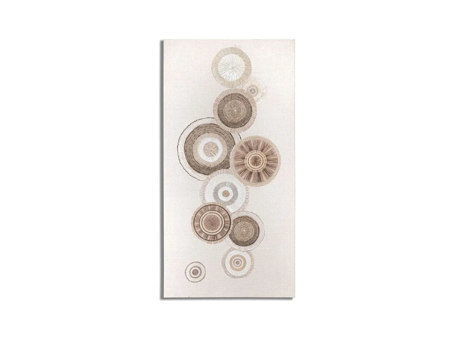 Impression sur Toile Cercles 30, Marron, 50x3,2x100 cm, Epikasa