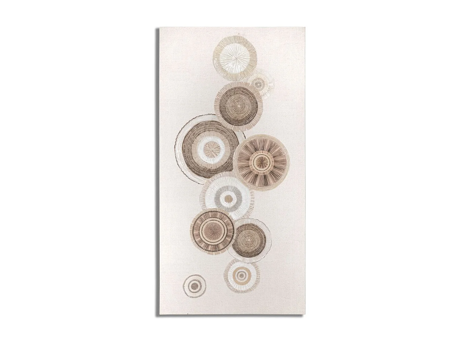 Impression sur Toile Cercles 30, Marron, 50x3,2x100 cm, Seven Design