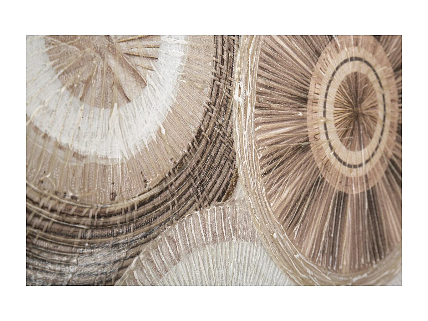 Impression sur Toile Cercles 30, Marron, 50x3,2x100 cm, Seven Design