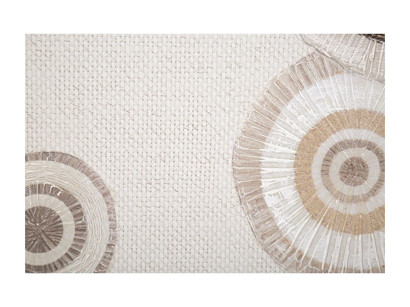 Impression sur Toile Cercles 30, Marron, 50x3,2x100 cm, Seven Design