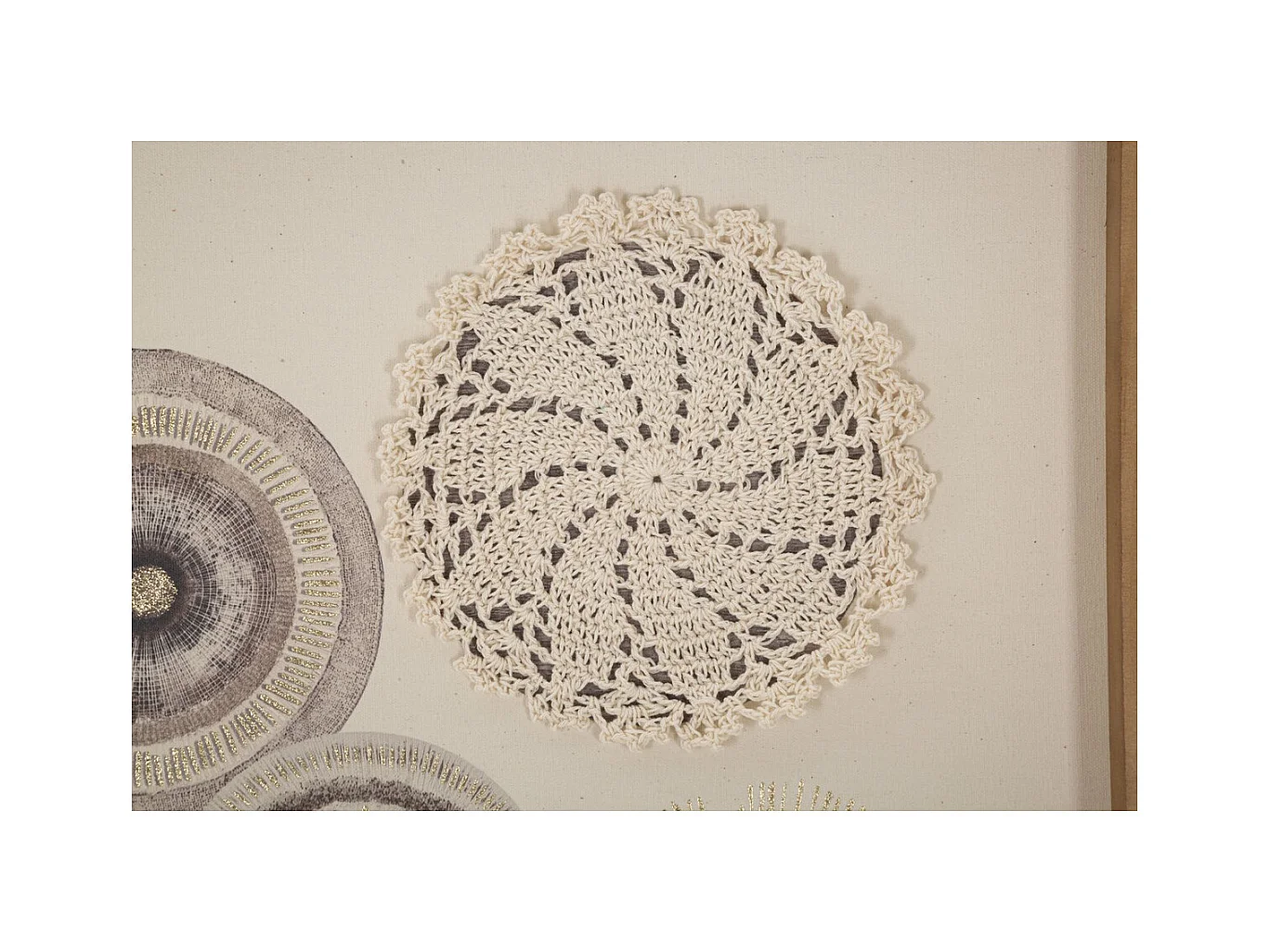 Wydruk na Płótnie Kręgi 31, Brązowy, 45x3,2x60 cm, Epikasa