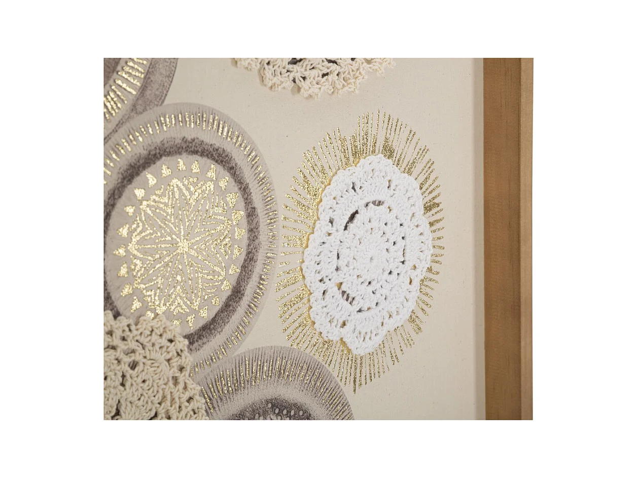 Wydruk na Płótnie Kręgi 31, Brązowy, 45x3,2x60 cm, Epikasa