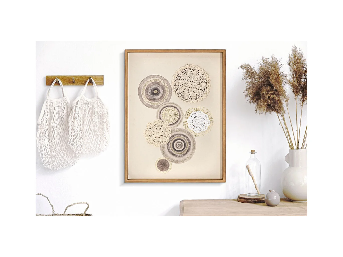 Wydruk na Płótnie Kręgi 31, Brązowy, 45x3,2x60 cm, Epikasa