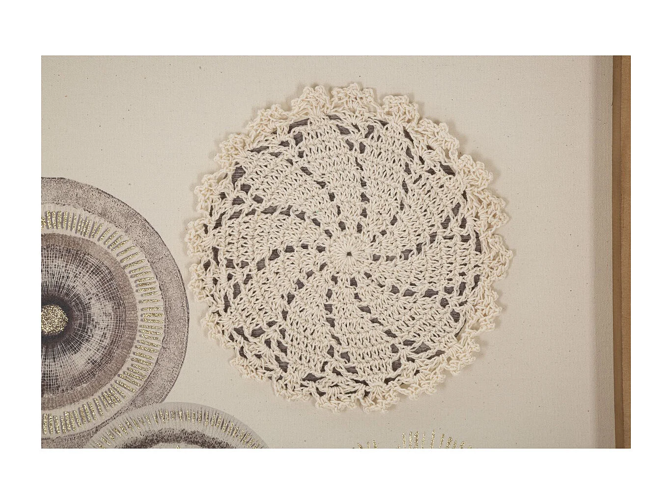 Impression sur Toile Cercles 31, Marron, 45x3,2x60 cm, Seven Design