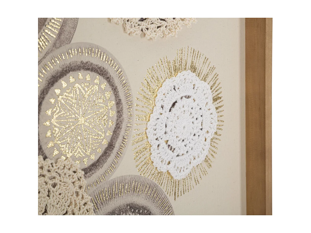 Impression sur Toile Cercles 31, Marron, 45x3,2x60 cm, Seven Design