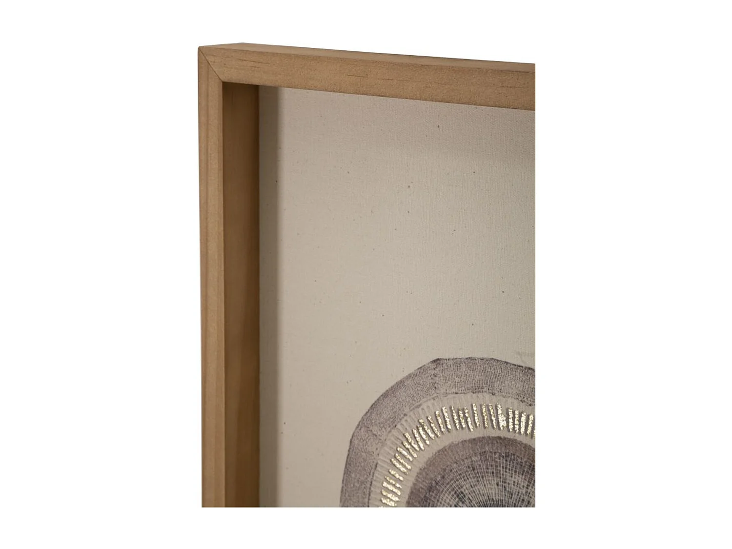 Impression sur Toile Cercles 31, Marron, 45x3,2x60 cm, Seven Design