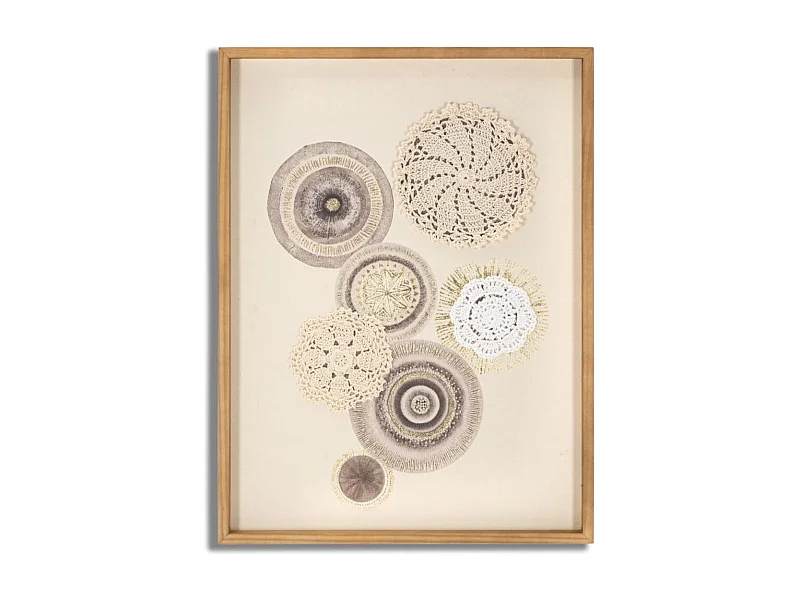 Wydruk na Płótnie Kręgi 31, Brązowy, 45x3,2x60 cm, Seven Design