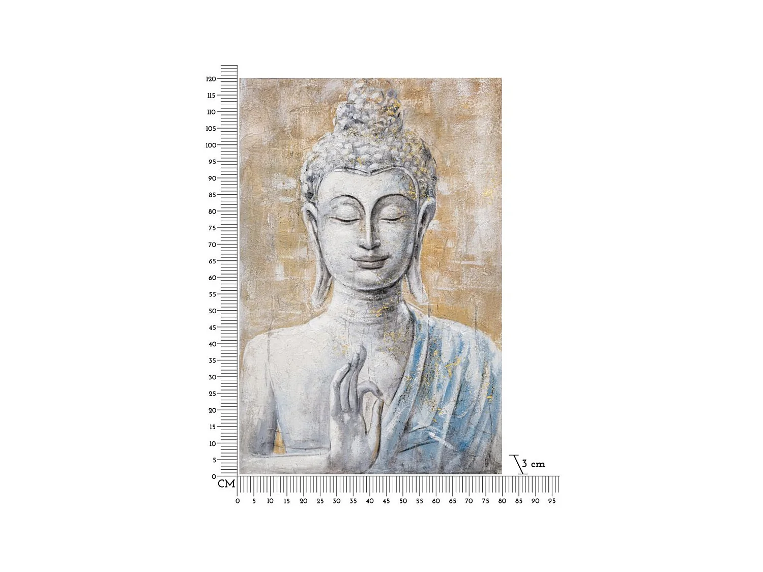 Stampa su Tela Buddah 2, Multicolore, 80x3x120 cm, Epikasa