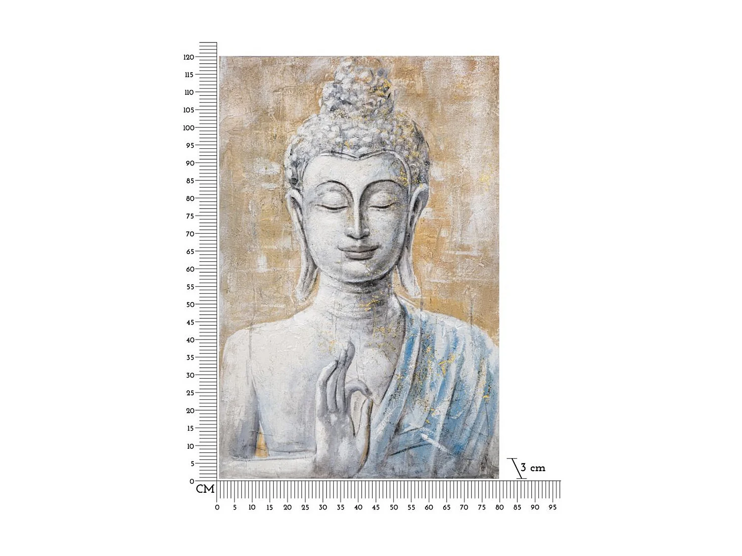 Wydruk na Płótnie Budda 2, Wielokolorowy, 80x3x120 cm, Epikasa