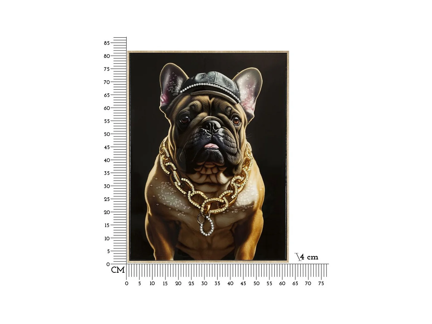 Impression sur Toile Chien 10, Multicouleur, 62x4x82 cm, Epikasa