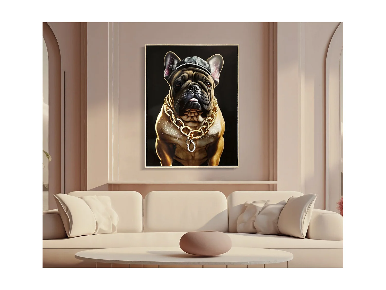 Afdrukken op Canvas Hond 10, Veelkleurig, 62x4x82 cm, Epikasa