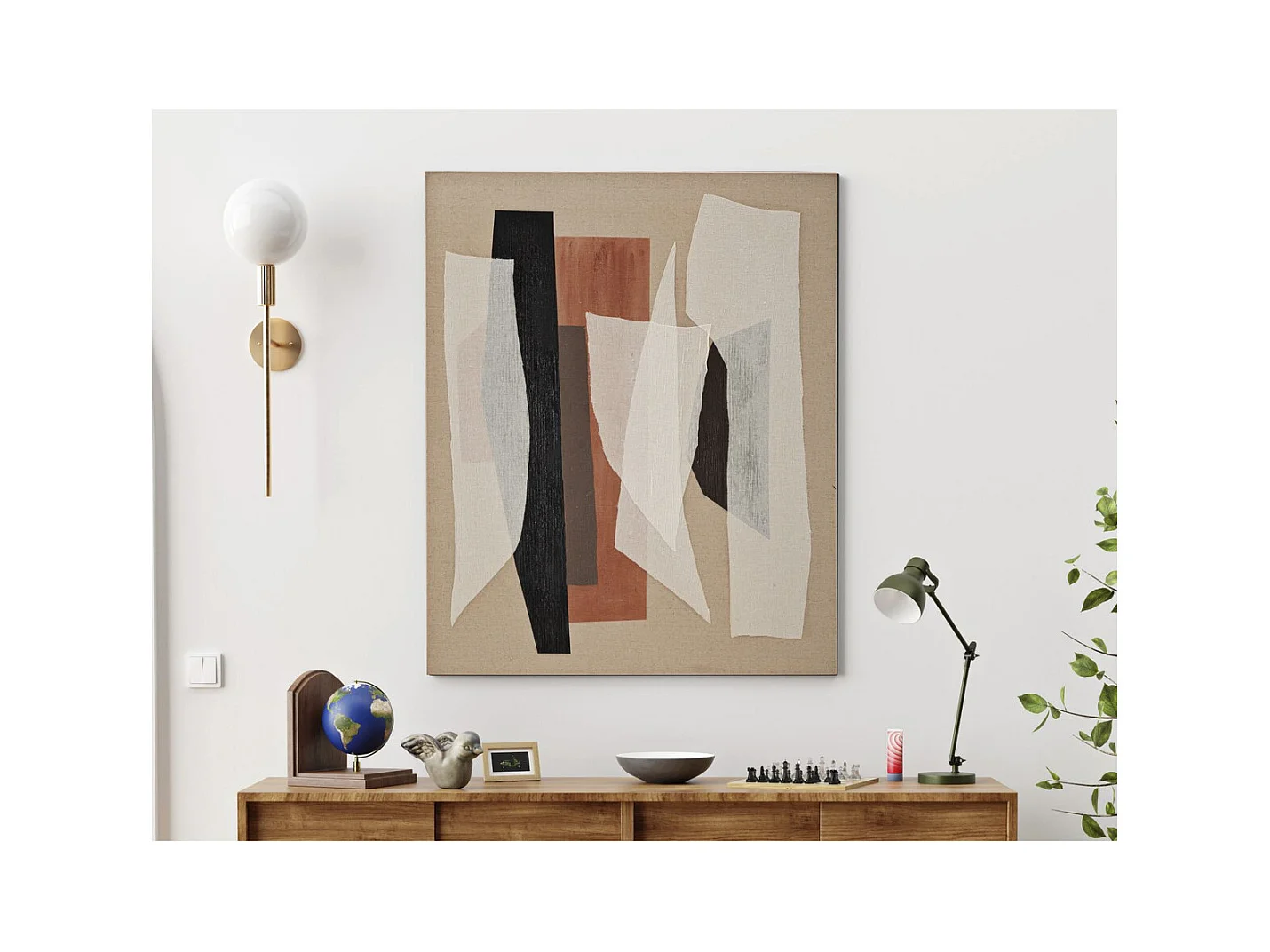 Afdrukken op Canvas Geometrisch 20, Veelkleurig, 80x2,8x100 cm, Epikasa