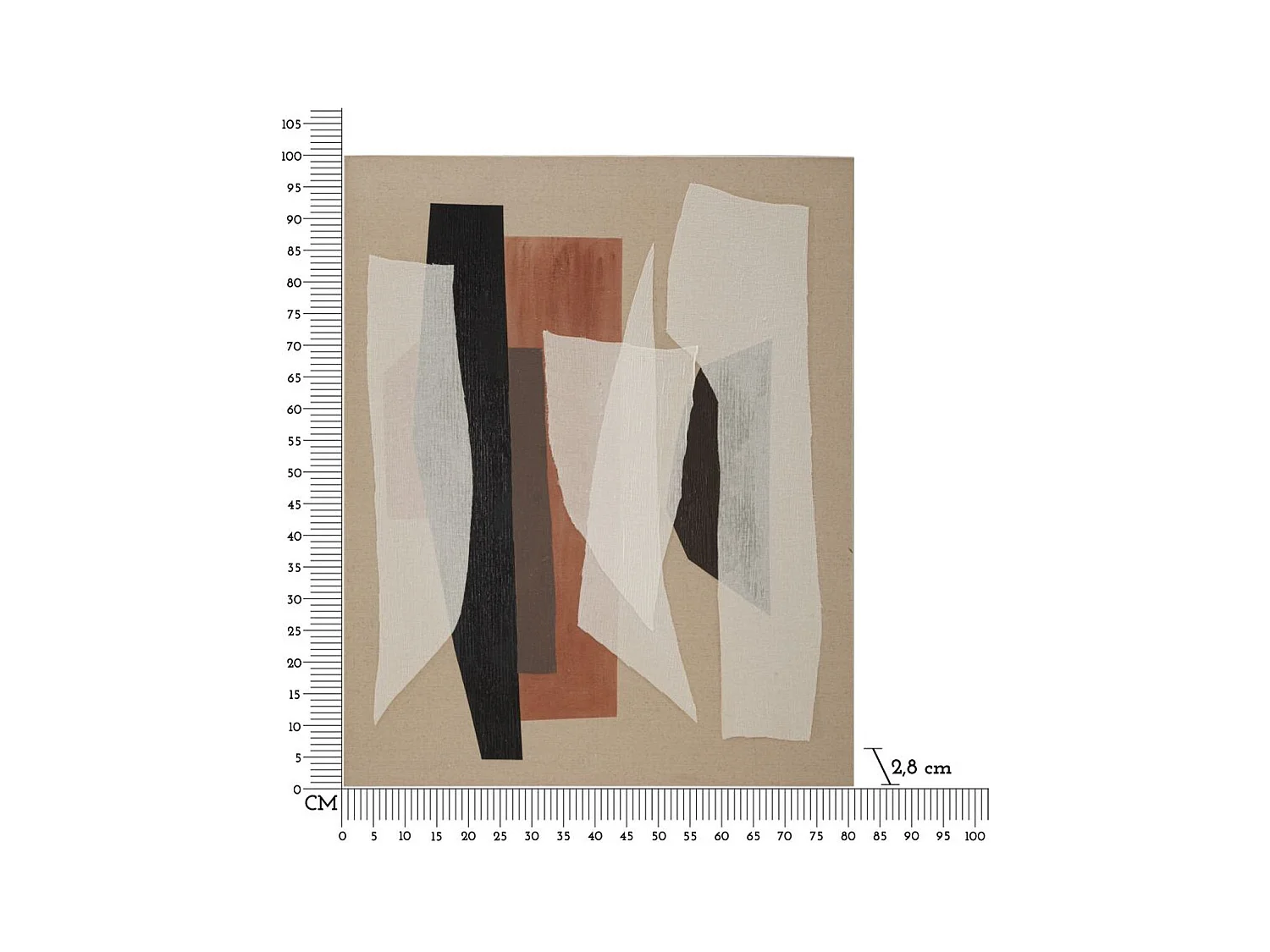 Afdrukken op Canvas Geometrisch 20, Veelkleurig, 80x2,8x100 cm, Epikasa