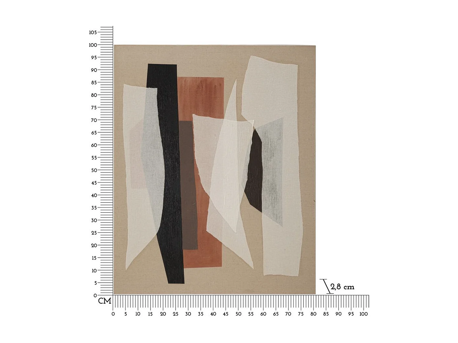 Wydruk na Płótnie Geometryczny 20, Wielokolorowy, 80x2,8x100 cm, Seven Design