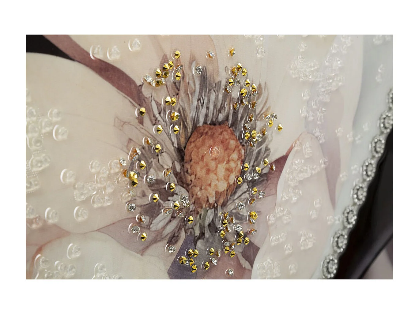 Afdrukken op Canvas Vrouw met bloem 1, Veelkleurig, 62x4x92 cm, Seven Design