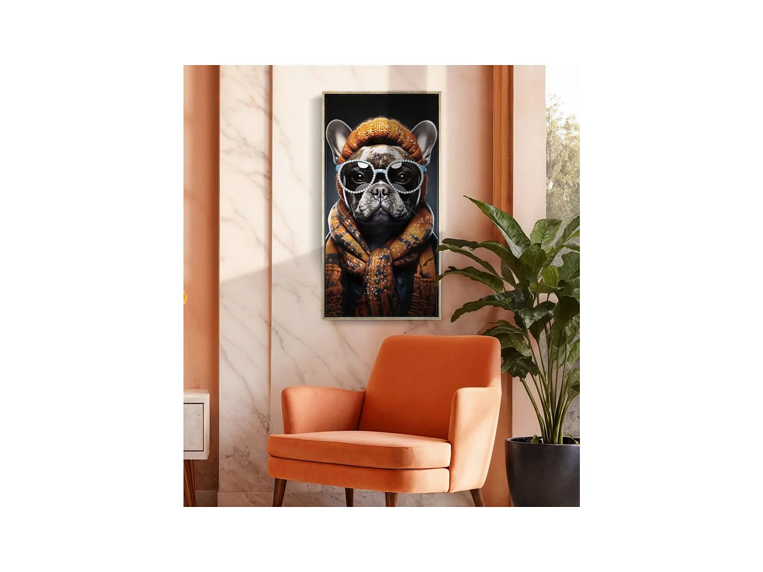 Afdrukken op Canvas Hond 11, Veelkleurig, 42,5x2,8x82,5 cm, Epikasa