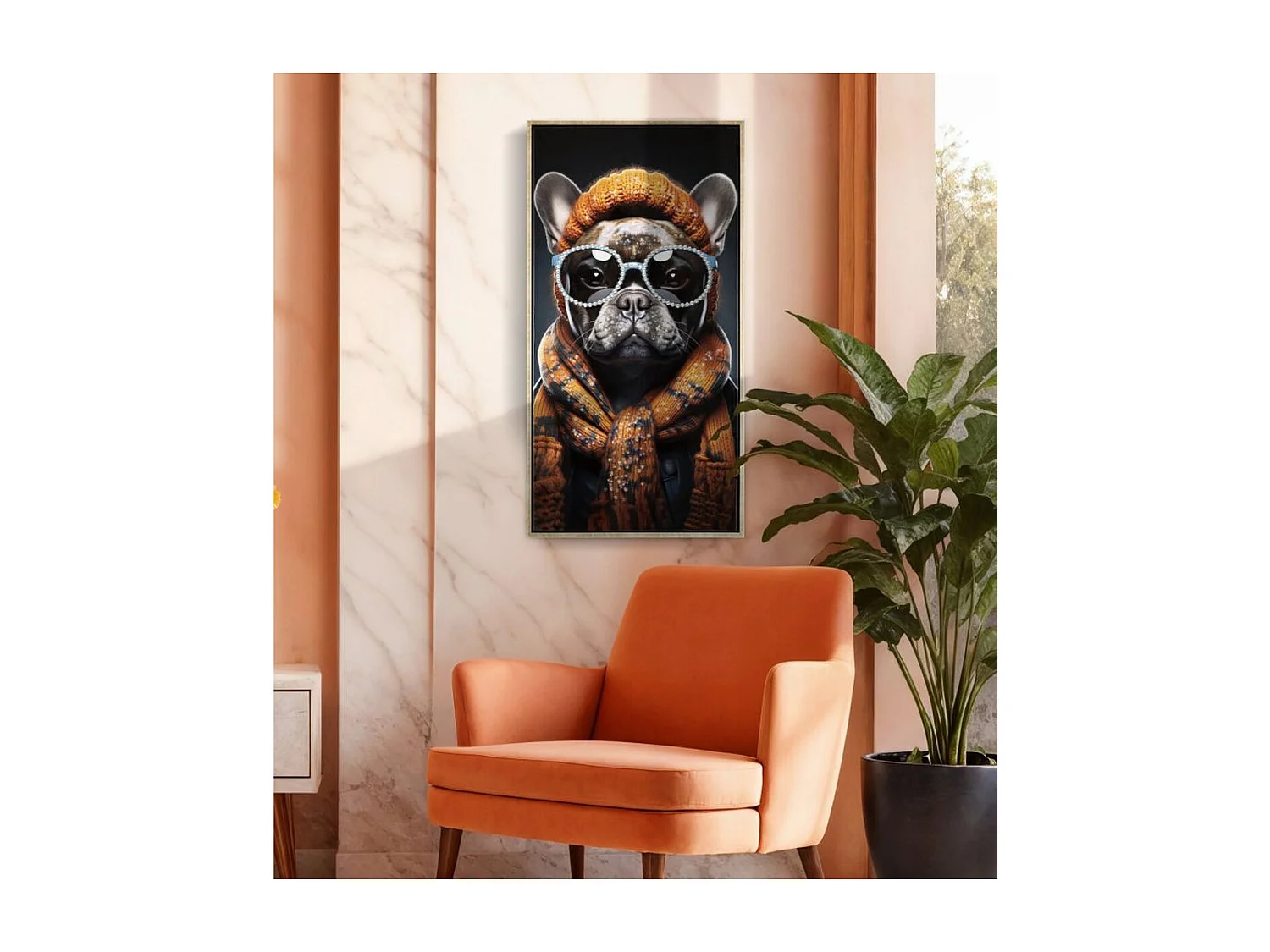 Impression sur Toile Chien 11, Multicouleur, 42,5x2,8x82,5 cm, Seven Design