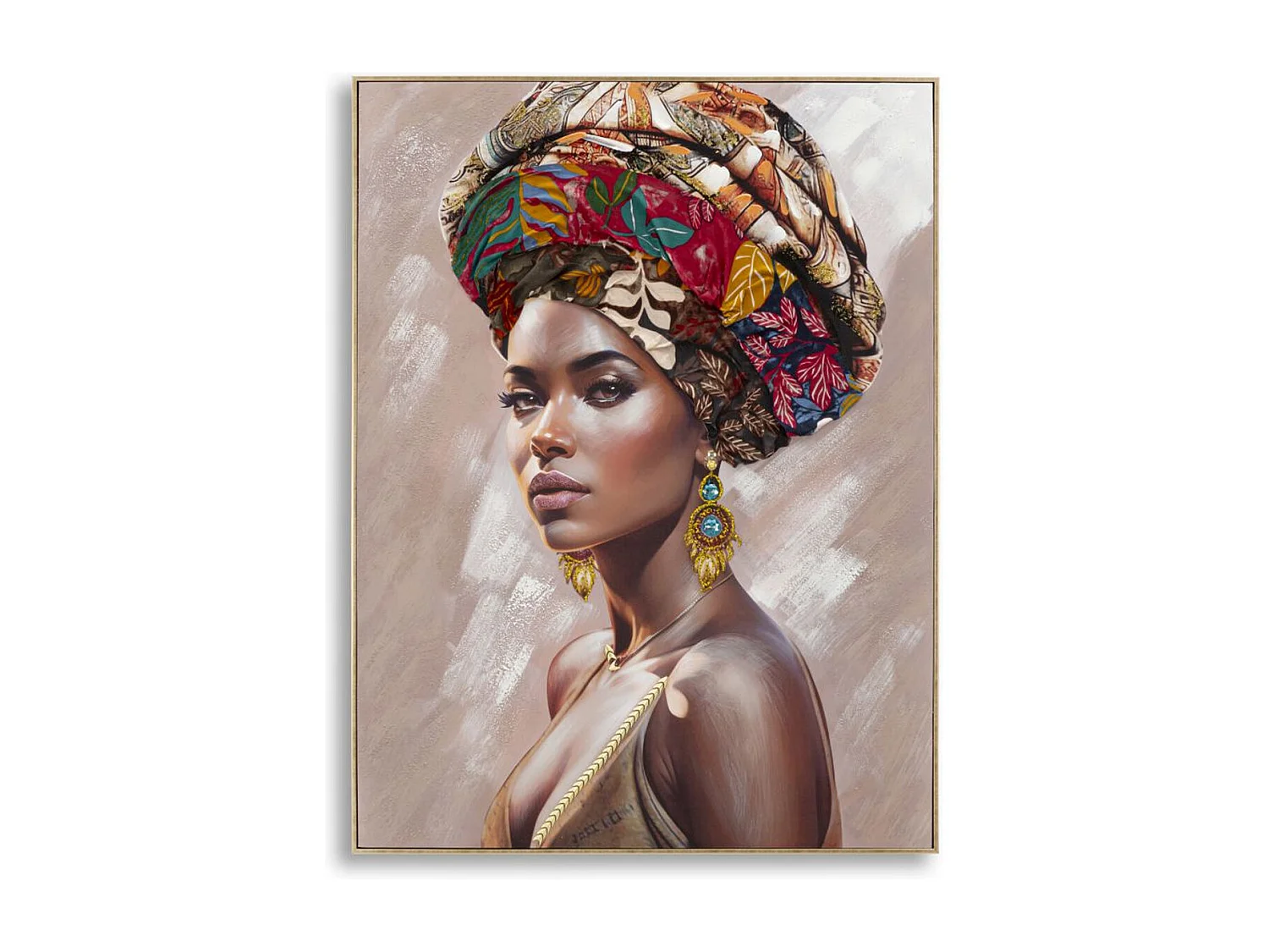 Stampa su Tela Africa 17, Multicolore, 92x4,5x122 cm, Seven Design