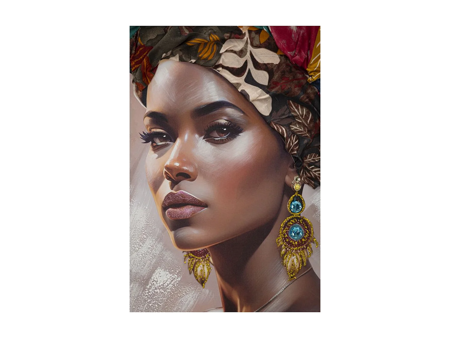 Stampa su Tela Africa 17, Multicolore, 92x4,5x122 cm, Seven Design